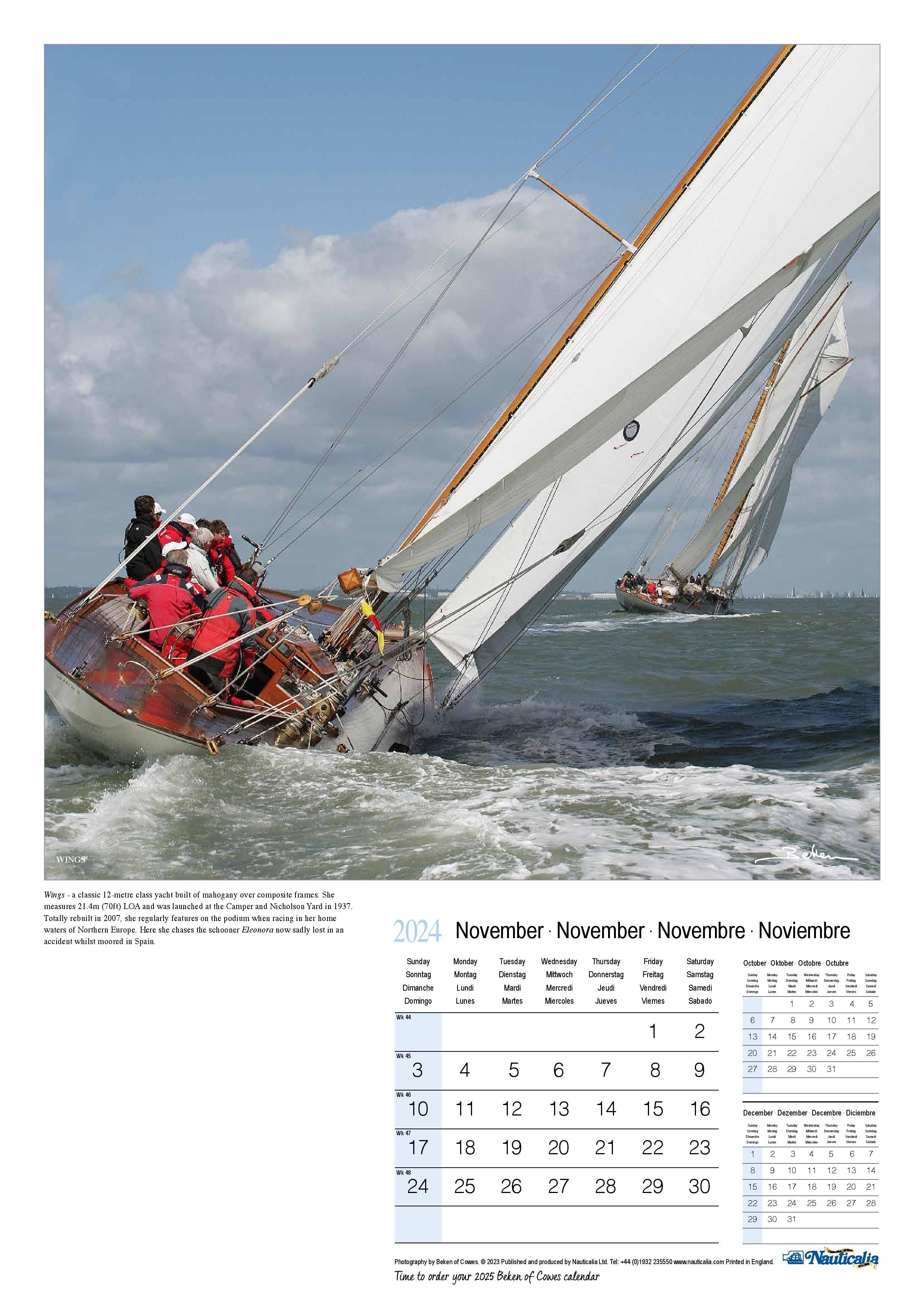 Vaarwinkel.nl Beken Beauty of Sail Calendar 2024 Kalenders